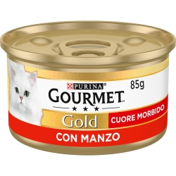 Purina Gourmet Gold Soft Heart Beef - Complete food for adult cats 85g