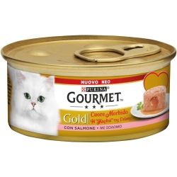 Purina Gourmet Gold Soft Heart Salmon - Complete food for adult cats 85g