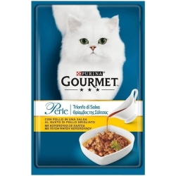 Purina Gourmet Perle Triumph of Chicken Sauce - Complete food for adult cats 85g