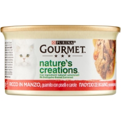 Purina Gourmet Nature's Creations Beef, Peas and Carrots - Complete food for adult cats 85g