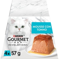 Purina Gourmet Revelations Tuna Mousse - Complete food for adult cats 4 x 57 g