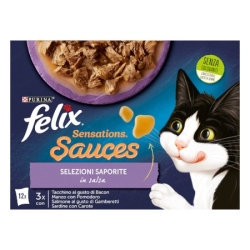 Purina Felix Sensations Tasty Selections in Sauce - Complete food for adult cats 12 x 85 gr