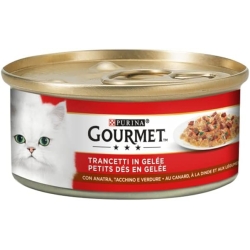 Purina Gourmet Turkey, Duck and Vegetable Slices - Complete food for adult cats 195g