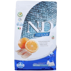N&D Ocean Adult Mini Herring and Orange - Complete food for small breed adult dogs 800g