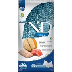 N&D Ocean Adult Mini Salmon, Cod and Cantaloupe Melon - Complete food for small breed adult dogs 7 kg
