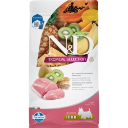 N&D Adult Tropical Selection Mini Dog Pork and Fruit - Complete food for small adult dogs 1.5 kg