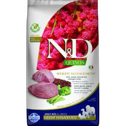 N&D Quinoa Adult Lamb - Complete food ideal for weight management of dogs 2.5 kg