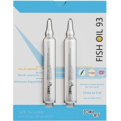 Fish Oil 93 Salmon - Complementary food for dogs and cats 2 vials of 5 ml