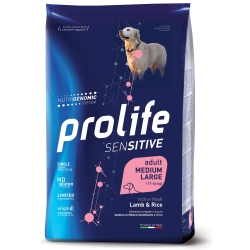 Prolife Sensitive Adult Medium-Large Lamb and Rice - Complete food for sensitive adult dogs 10 kg