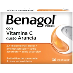 Benagol With Vitamin C orange aroma 36 tablets