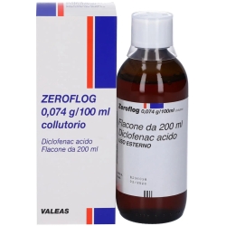 Zeroflog Collutorio - analgesic and anti-inflammatory of the oropharyngeal cavity bottle - 200 ml