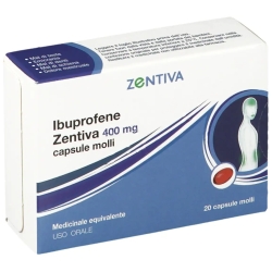 Ibuprofen Zentiva - pain relief medicament 20 Capsules 400 Mg