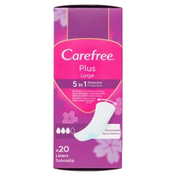 Plus Large - 20 panty liners with 5-in-1 protection and long-lasting freshness