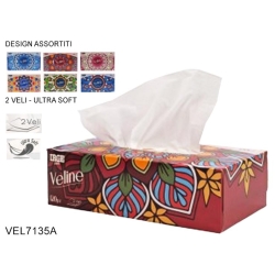Box with 120 2-ply tissue papers - Assorted box colors