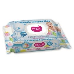 Dealo Baby Cleansing Wipes - 100 Multipurpose Wipes for Sensitive Skin