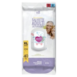 Dealo - 40 Maxi Adult Cleansing Wipes useful in case of incontinence