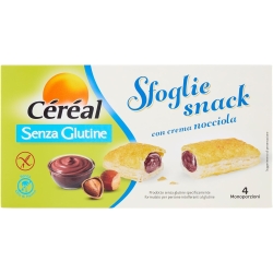 Céréal Hazelnut Snack Puff Pastries Gluten-Free 4 Single Portions