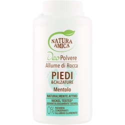 Deodorant rock alum powder for feet and shoes, menthol, 120g