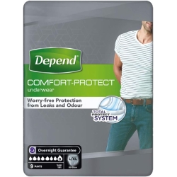 Comfort-Protect Underwear - 9 Absorbent Men's Briefs Size L-XL