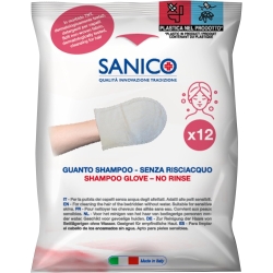 No-Rinse Shampoo Glove - 12 Disposable Gloves with Aloe and Vitamin E