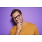 Reading Glasses più 1.50, Black Color, Striped Temples