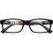 Reading Glasses più 1.00, Black, Striped Temples
