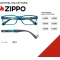 Reading Glasses più 2.00, Blue Color, Striped Temples
