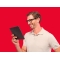 Reading Glasses più 2.00, Black Color, Carbon Fiber Look Inner Temples