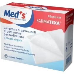 Meds Farmatexa - 12 sterile gauze cotton tablets 18 x 40 cm