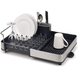 Extendable Dish Drainer in Stainless Steel, Fingerprint Resistant, Grey
