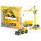 Construction Site Set with Shovel Crane Construction Vehicles