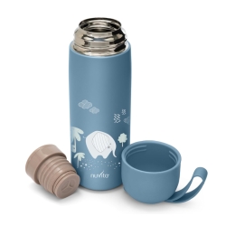 Thermos - Stainless Steel Container for Hot and Cold Food with Silicone Handle Powder Blue 400 ml