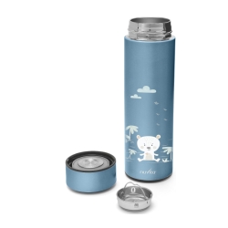 Powder Blue 500ml Thermal Bottle with LED Thermometer