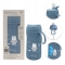 Moovo - Stainless Steel Thermal Water Bottle with Straw and Retractable Spout, Blue 350 ml