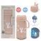 Moovo - Stainless Steel Thermal Water Bottle with Straw and Retractable Spout, Pink 350 ml