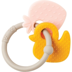 BPA-Free Silicone Teether - Duck and Strawberry