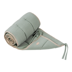 Natural - Double-Sided Green Cot Bumper