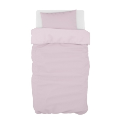 Natural - Mauve Pink Muslin Cotton Duvet Cover and Pillowcase Set