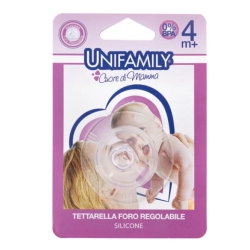Unifamily Silicone Teat Adjustable Hole 4 Months più