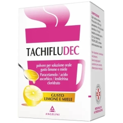 Tachifludec - analgesic antipyretic 10 honey-lemon flavour bags