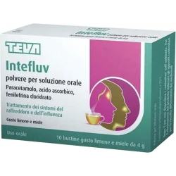 Intefluv - trattamento dei sintomi di influenza, raffreddore e febbre 10 bustine da 4 g