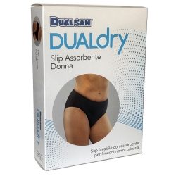 Dualsan Dualdry Slip Light - High-waisted Absorbent Briefs for Women, Size 2