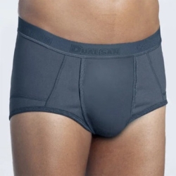 dualsan Men's Control Briefs Size 6 Grey