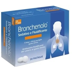 Bronchenolo Sedative Mucolytic - Cough and phlegm loosening - 20 buccal tablets