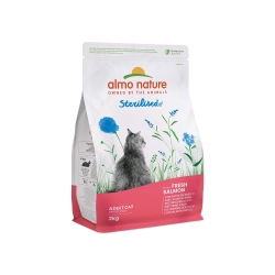 Sterilised Dry Salmon and Rice for Cats, 2 kg