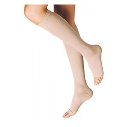 Dualsan Therapeutic Stockings - Kkl1 18-21 Mmhg Size 2 Open Toe Beige