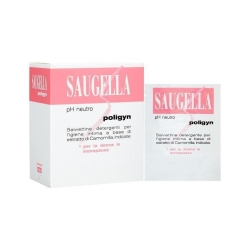Saugella Poligyn Comfort & Relief - 15 Soothing Intimate Wipes for Menopause and Dryness