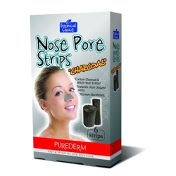 Nose Pore Strips - 6 Activated Charcoal Purifying Strips for Blackheads