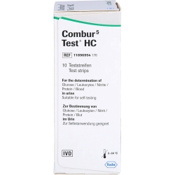 Roche Combur 5 Test Hc - 10 Urine Test Strips for Diagnosis and Self-Monitoring