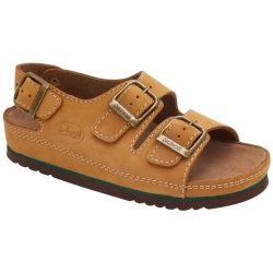 Scholl Air Bag Back Strap - Bioprint Sandals with Nubuck Upper and Ergonomic Footbed Size 37 leather